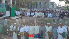 foto istimewa : Khatif disholat idul Adha Ustad Asri Abasa yang juga menjabat sebagai Sekretaris Masjid Agung. Bersama Ketua DPRD Banggai Sarifudin Tjatjo.SH dan Staf Ahli Bupati Bidang Pemerintahan, Hukum, dan Politik, Alfian Djibran