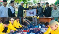 foto istimewa : Saat Petugas MSjid An-Nur terima Bantuan Sapi Kurban Dari Presiden Prabowo Subianto