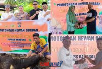 foto istimewa : Saat Anggota Serahkan hewan kurban pada warga sekitarnya