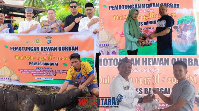 foto istimewa : Saat Anggota Serahkan hewan kurban pada warga sekitarnya