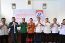 foto istimewa : Sekda Moh.Ramli Tongko.S.Sos.M.Si bersama Rektor Unismu Luwuk Dr Sutrisno K Djawa dan Kepala Statistik Luwuk 