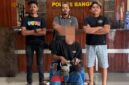foto istimewa : Tersangka pencurian alat Bengkel di amankan anggota resmob polres banggai