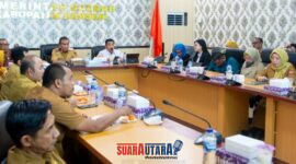 foto istimewa : Sekda Banggai Ir Moh.Ramli Tongko.S.Sos.ST.M.Si bersama Kepala BPJS Kesehatan Cabang Luwuk, Mitra Akbar, S.E., M.M., AAAK.,