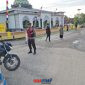 foto istimewa : Saat Petugas Polres banggai amankan Lokasi masjid guna memberikan rasa aman Umat islam laksanakan Sholat IdulAdha 1447Hidjriah 
