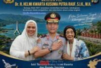 foto istimewa : Wakapolda Sulteng Brogjen Pol Dr H Kwarta Kusuma Putra Rauf.S.I.K.M.M Bersama Istri Tercinta Nanny Helmi Kwarta  serta Ibu Tercinta 