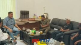 foto istimewa : Ketua KTNA Irwanto Kulap Saat terima para Calon petani Milenial di ruang kerjanya 