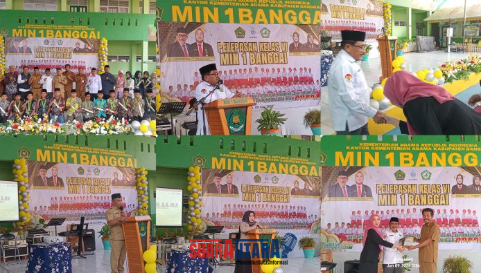 foto istimewa : Kakandepag Suardi Khanjai Berikan Sambutan dan Ketua Komite MIN 1 Banggai, Serta Perwakilan Orang Tua Murid Riniyati Djamal Berikan ucapan Terima kasih