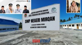 foto istimewa : Bupati Banggai Ir H Amirudin.SP.MP.MM Bersama Wabup Drs H.Furqanuddin.MM serta Sekda Ir Moh.Ramli Tongko, S.Sos.ST.M.SI dan Kadisdikbud Safrudin Hinelo.S.STP.M.Si  kabid SMP Irma Labuan