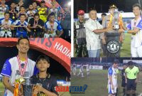 foto istimewa : Wali kota Palu H.Hadianto Rasyid.S.E di Wakili Camat Nambo Subhan Ahmad.S.Sos Serahkan Pialah Bergilir Hardianto Rasyid Cup 2026 pada Fahrul Damalante Kapten sekaligus Manager Tim FD Apparel FC yang Tundukan Tanjung Tuwis FC 4 - 0 Saksikan Kapolsek Kintom dan Perwakilan Danramil 1308-04