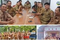 foto istimewa Saat Camat Toili Barat Bambang Abdullah laksanakan rapat di salah satu kantor dihadiri forum kades dan BPD