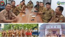 foto istimewa Saat Camat Toili Barat Bambang Abdullah laksanakan rapat di salah satu kantor dihadiri forum kades dan BPD