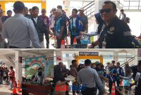 foto istimewa : Saat Wasatpel Deni S.M Abdul kawal para Kontingen KNTA Banggai menuju Pelabuhan pagimana