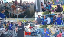 foto istimewa : Tampak Kadis TPHP Subhan Lanusi saat berada di kapal Feri bersama Kabid PSP dan SEKRETARIS KTNA Salman Sulaiman 