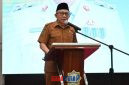 Wabup Banggai Drs H Furqanuddin.MM Saat Bacakan Sambutan Bupati di hadapan para tamu undangan