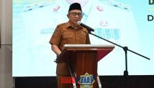Wabup Banggai Drs H Furqanuddin.MM Saat Bacakan Sambutan Bupati di hadapan para tamu undangan