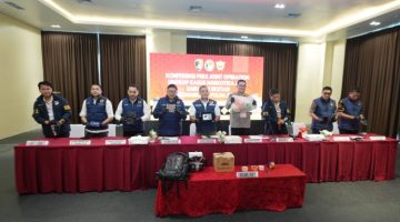“Joint Operation” Polda Sumsel dan Bea Cukai Putus Jalur Narkoba Tambang, 11443 Ekstasi dan 1Kg Sabu Disita