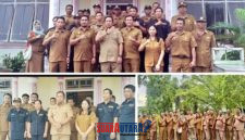 foto istimewa : Camat Toili Barat Bambang Abdullah bersama Jajaran dan staf serta para Forum kades BPD 
