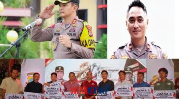 foto istimewa : Kapolres Banggai AKBP Wayan Berikan Apresisi pada Kasat Intelkan Bersama para penerima penghargaan 