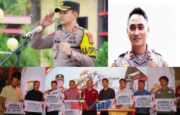 foto istimewa : Kapolres Banggai AKBP Wayan Berikan Apresisi pada Kasat Intelkan Bersama para penerima penghargaan 