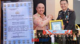 foto istimewa : Insfektur Syafrullah Mambuhu Saat terima Penghargaan  Pada Kapolres Banggai Dalam sinergitas Pemberantasan Korupsi