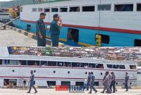foto istimewa : Tak Kenal Lelah KKUPP Kelas II Luwuk Hasfar  bersmaa jajaran dan instansi terkait terus turun dalam pemantauan kapal berangkat