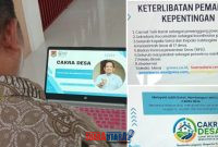 foto istimewa : Camat Toili Barat Bambang Abdullah Bersama Inovasi Cakra Desa yang mendapat dukungan dan warga nya