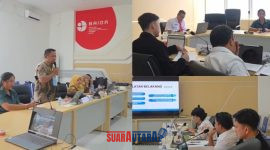 foto istimewa : Camat Toili Barat Bambang Abdullah saat memberikan pemaparan perihal Inovasi Cakra Desa di hadapan para dewan juri dari Brida 