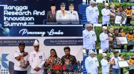 foto istimewa : Bupati Ir H.Amirudin.SP.MP.MM didampingi Dampingi Wabup Drs.H.Furqanuddin.MM, dan Sekda Banggai Ir Moh.Ramli Tongko.S.Sos.M.Si serta Kaban Brida . Andi Nur Syamsy Amir.