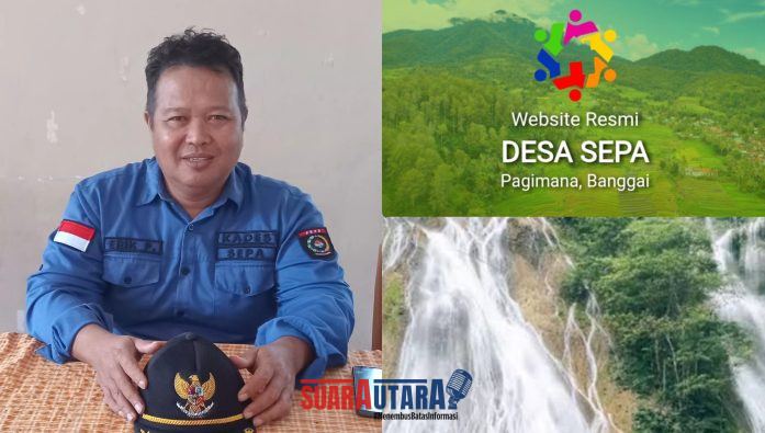 foto istimewa : Kades Sepa Erik Pejaga. bersama inovasi Website dan wisata air terjunnya