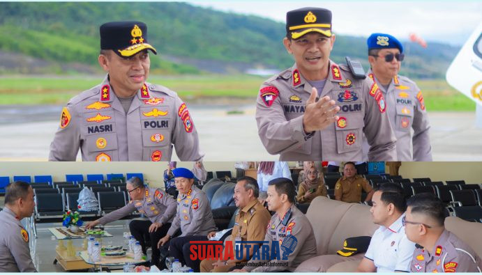 foto istimewa : Kapolres Banggai AKBP Wayan Wayracana Aryawan.S.I.K langsung Jemput Kapolda Sulteng Irjen Pol Nasri Sulaeman. S.I.K.M.H, tiba di bandara Sukuran Aminudin Amir.