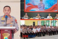 foto istimewa : Kapolda Sulteng Irjen pol Nasri Sulaeman.S.I.K.M.H. Saat Berikan Arahannya di hadapan para PJU Polres Banggai dan anggotanya