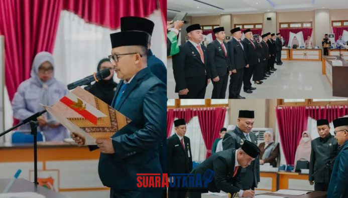 foto istimewa : Bupati Banggai Ir H.Amirudin.SP.MP.MM Melantik Syaifullah Mambuhu sebagai Insfektur Depanitif di Insfektorat banggai