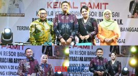 foto istimewa : Kapolresta Kombes Pol Hendri bersama AKBP Wayan Wayracana Aryawan.S.I.K dan Bupati Banggai Ir.H.Amirudin.SP.MP.MM 