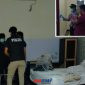 foto istimewa Tim Dari.Polresta banggai Periksa Mayat Seorang pria dikamar hotel citra Kelurahan maahas 