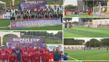 foto istimewa : Tampak Pemain Bank Sulteng terus menekan Gawang Dari ATR/BPN dengan skor 4 - 0 menang Bank sulteng