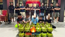 foto istimewa : 5 Tersangka Curi Tabung Gas 3kg tak Berkutik di Hadapan Tim Resmob polres banggai