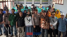 foto istimewa : Kapolsek Balantak Saat berikan pesan terhadap pelestarian burung maleo