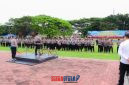 foto istimewa : Kapolresta Banggai Kombes Pol Hendri Yulianto.S.I.K.M.H,saat Pimpin Apel Perdana di halaman Kantor Mapolresta