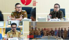foto istimewa : Bupati Ir H Amirudin.SP.MP.MM Bersama Ketua Tim Kajian IPDN Prof. Dr. Muhadam Labolo, M.Si dan Kaban Brida Andi Nur Syamsi.