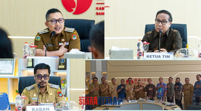 foto istimewa : Bupati Ir H Amirudin.SP.MP.MM Bersama Ketua Tim Kajian IPDN Prof. Dr. Muhadam Labolo, M.Si dan Kaban Brida Andi Nur Syamsi.