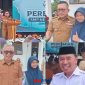 foto istimewa : Bupati Ir H.Amirudin.SP.MP.MM bersama Wabup Drs H.Furqanuddin.MM dan Kepsek MTsN 1 Banggai.Jamil Hasyim serta siswi MTsN 1 Banggai, Aqila Salsabila Al Hafiza dapat uang pembinaan 
