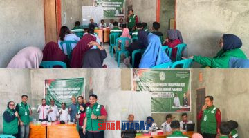 foto istimewa : Munir Perwakilan Mahasiswa KKN-MB UNISMUH saat berikan penyuluhan hukum 