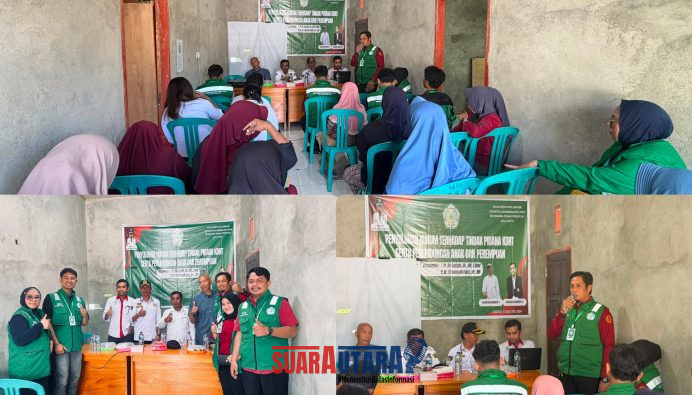 foto istimewa : Munir Perwakilan Mahasiswa KKN-MB UNISMUH saat berikan penyuluhan hukum