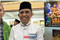 foto istimewa : Saat Fitra Hadikusumah Wardhana Bertemu Gubernur sulteng H.Anwar Hafid usai Sholat subuh berjamaah di Masjid Agung
