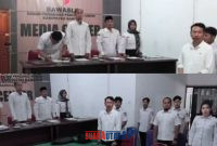 foto istimewa : Ketua Bersama Komisioner Bawaslu Banggai Ikut Zoom bersama bawaslu Provinsi sulteng