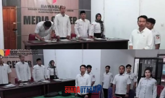 foto istimewa : Ketua Bersama Komisioner Bawaslu Banggai Ikut Zoom bersama bawaslu Provinsi sulteng 