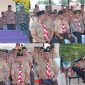 foto istimewa : Bupati Banggai Ir.H.Amirudin.SP.MP.MM  saat Bacakan Sambutan Ketua Kwartir Nasional Gerakan Pramuka