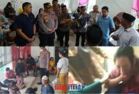 foto istimewa : Tampak Kapolres Bangkep AKBP Ronaldus Dan Kapolsek Totikum Selatan Jenguk para Siswi yang keracunan MBG