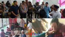 foto istimewa : Tampak Kapolres Bangkep AKBP Ronaldus Dan Kapolsek Totikum Selatan Jenguk para Siswi yang keracunan MBG