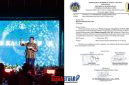 foto istimewa : Tampak Rastono sumardi sedang membawakan puisi dan surat undangan sebagai juri